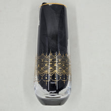 Load image into Gallery viewer, Hand Painted crystal champagne glasses - intricate henna inspired art in Gold.