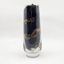 Load image into Gallery viewer, Hand Painted crystal champagne glasses - intricate henna inspired art in Gold.