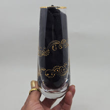 Load image into Gallery viewer, Hand Painted crystal champagne glasses - intricate henna inspired art in Gold.
