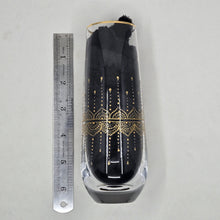Load image into Gallery viewer, Hand Painted crystal champagne glasses - intricate henna inspired art in Gold.