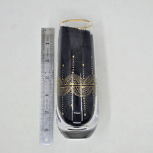 Load image into Gallery viewer, Hand Painted crystal champagne glasses - intricate henna inspired art in Gold.