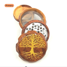 Load image into Gallery viewer, Wood Ashtray hand painted with intricate henna inspired designs. smoking accessory. removable stainless steel insert. covered ashtray