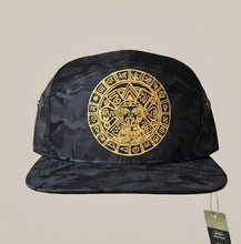 Load image into Gallery viewer, "Sun Stone" |1-of-1 Hand-Painted Camo Aztec Calender Snapback