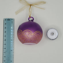 Load image into Gallery viewer, Hand Stained and Painted glass ornament/mini lantern- pink to purple