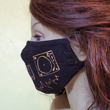 Load image into Gallery viewer, Hand painted face mask - DJ Face. 100% cotton - Washable, breathable, and Foldable. Made in the USA