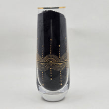 Load image into Gallery viewer, Hand Painted crystal champagne glasses - intricate henna inspired art in Gold.
