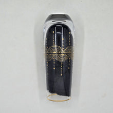 Load image into Gallery viewer, Hand Painted crystal champagne glasses - intricate henna inspired art in Gold.

