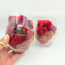 Load image into Gallery viewer, Hand Painted Riedel crystal wine glasses - intricate henna inspired art in Gold.
