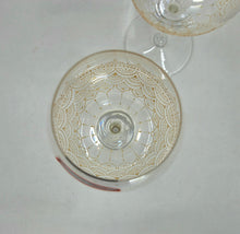 Load image into Gallery viewer, Hand Painted Riedel crystal wine glasses - intricate henna inspired art in Gold.
