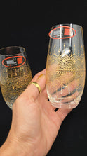 Load image into Gallery viewer, Hand Painted Riedel crystal wine glasses - intricate henna inspired art in Gold.
