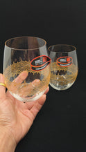 Load image into Gallery viewer, Hand Painted Riedel crystal wine glasses - intricate henna inspired art in Gold.
