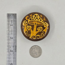 Load image into Gallery viewer, Hand painted herb grinder with mushrooms- smooth grinding
