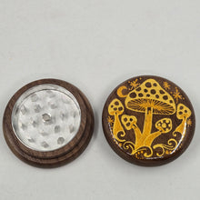 Load image into Gallery viewer, Hand painted herb grinder with mushrooms- smooth grinding
