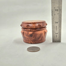 Load image into Gallery viewer, Medium size 4 part Herb Grinder with Kief catcher. Hand painted weed leaf
